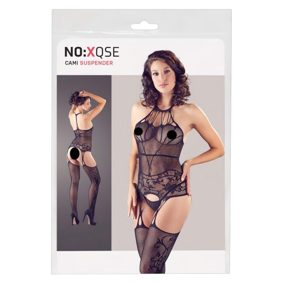NO:XQSE - Träger-Dessous-Set mit String - Schwarz (S-L)