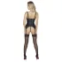 Abierta Fina - Hebe-Top mit Strumpfhalter (schwarz)