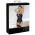 Abierta Fina - Hebe-Top mit Strumpfhalter (schwarz)