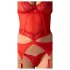 Obsessive Cupide Desir - Transparenter Spitzen-Set (Rot)
