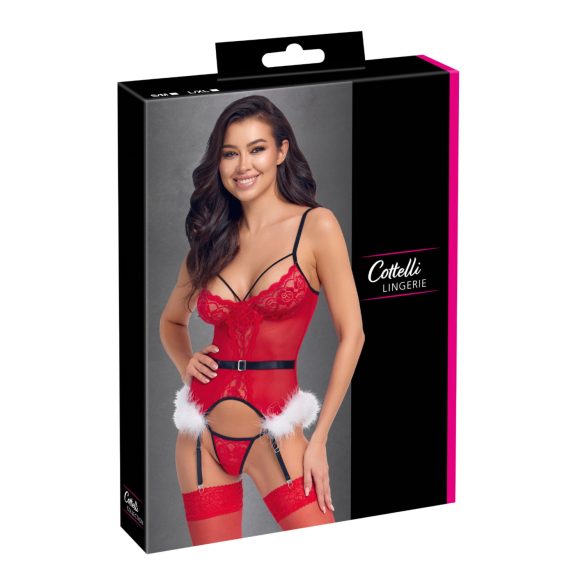 Cottelli - Weihnachts-Dessous-Set (Rot)