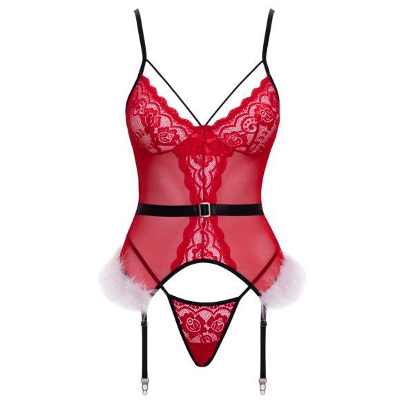 Cottelli - Weihnachts-Dessous-Set (Rot)