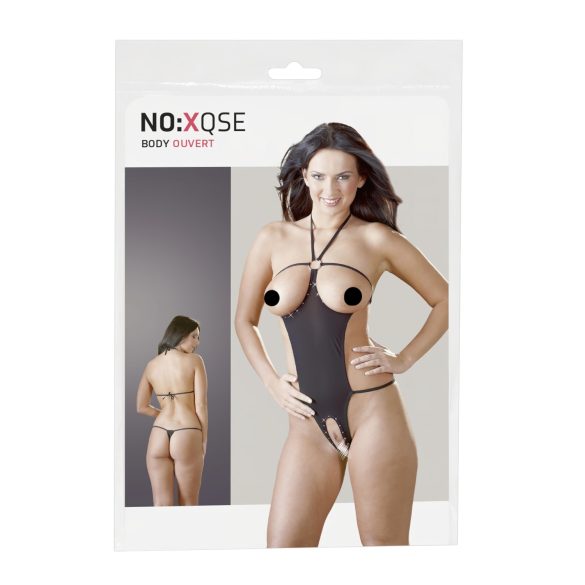 NO:XQSE - Offenes, Strass-verziertes Bodysuit - Schwarz (S-L)