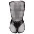 Cottelli - Glänzender Netz-Body (schwarz) - M