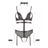 Cottelli Bondage - Strappy Open-Body mit Ketten (Schwarz)