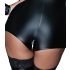 Noir - Glänzender Langarm-Short-Overall (Schwarz) - M