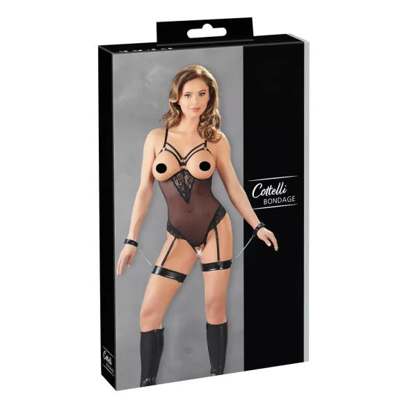 Cottelli Bondage - Metallringe Body & Handfesseln (schwarz) - XL
