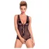 Obsessive Fiorenta - Perlen, offen, Spitzenbody (schwarz) - L/XL