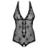 Obsessive Fiorenta - Perlen-schneller Spitzenbody (schwarz) - L/XL