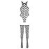 NO:XQSE - Wellenförmiges Body- und Straps-Set - Schwarz (S-L)