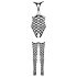 NO:XQSE - Wellenförmiges Body- und Straps-Set - Schwarz (S-L)