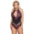 Cottelli Plus Size - Blumenkörper, schwarz-lila