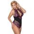 Cottelli Plus Size - Blumenkörper, schwarz-lila