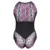 Cottelli Plus Size - Blumenkörper, schwarz-lila