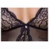 Cottelli - Strumpfhalter, Spitzen-Body mit offenem Design (schwarz)