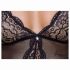 Cottelli - Strumpfhalter, Spitzen-Body mit offenem Design (schwarz) - M