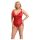 Cottelli Curves - Transparenter Spitzen-Body (Rot)