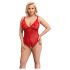 Cottelli Curves - Transparenter Spitzen-Body (Rot) - 3XL