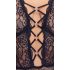 Cottelli Curves Plus Size - Transparenter, gemusterter Body (schwarz) - 95F/2XL