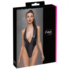 Cottelli Party - Glänzender Neckholder-Body (Schwarz)