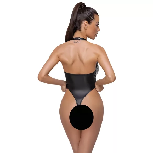 Cottelli Party - Glänzender Neckholder-Body (Schwarz) - L