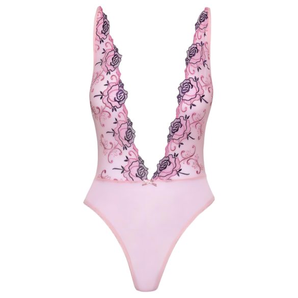 Kissable - Body mit Rosenspitze (Pink)