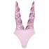 Lustvolles Blumenstickerei-Body in Rosa