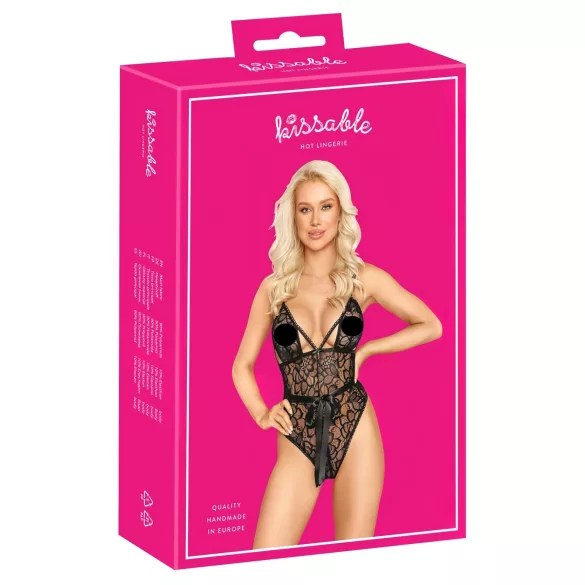 Kissable - Spitzebody (schwarz) - L/XL