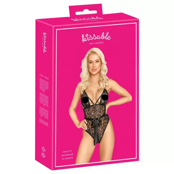 Kissable - Spitzebody (schwarz) - L/XL
