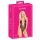 Kusshalter - Schwarzer Body mit rosa Stickerei