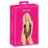 Kusshalter - Schwarzer Body mit rosa Stickerei