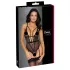 Cottelli - Offener, riemchen Body mit Strumpfhalter (schwarz) - XL