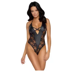 Cottelli Party - Blumenmuster-Body (schwarz) - M