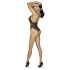 Cottelli - bestickter, offener Spitzenbody (schwarz-lila) - L