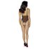 Cottelli - bestickter, offener Spitzenbody (schwarz-lila) - L