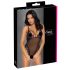 Cottelli - bestickter, offener Spitzenbody (schwarz-lila) - L