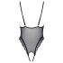 Cottelli - bestickter, offener Spitzenbody (schwarz-lila) - L