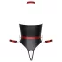Cottelli Bondage - glänzender Body + Arm- und Halsfixierung (schwarz) - L