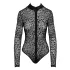Noir - Langarm-Body mit Leopardenmuster (Schwarz) - M