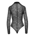 Noir - Langarm-Body mit Leopardenmuster (Schwarz) - M