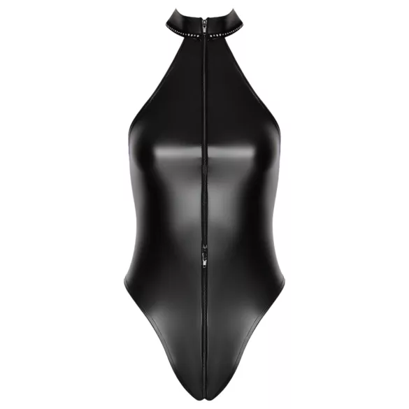 Noir - glänzender Neckholder-Body (schwarz) - L