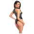 Noir - glänzender Neckholder-Body (schwarz) - XL