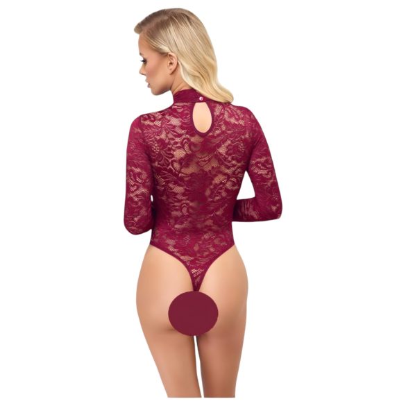 Cottelli - Transparenter Spitzenbody (Rot) - M
