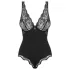 Obsessive Luvae - Body mit transparentem Brustteil (schwarz)