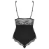 Obsessive Luvae - Body mit transparentem Brustteil (schwarz) - L/XL