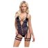 Cottelli - Offener Strapscatsuit (Schwarz)