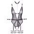 Cottelli Bondage - Offener Body & Handfesseln (Schwarz) - M
