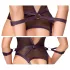 Cottelli Bondage - offener Body mit Armfesseln (schwarz) - L