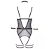 Cottelli Bondage - offener Body mit Armfesseln (schwarz) - L
