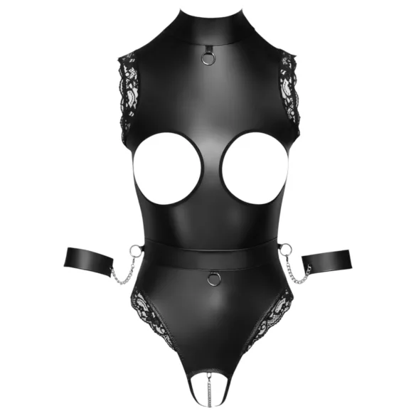 Cottelli Bondage - Offenherziger Body (schwarz) - M